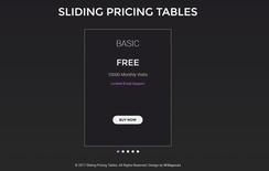 Sliding Pricing Tables a Flat Responsive Widget Template
