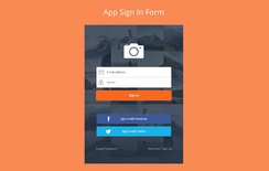 App Signin Form Flat Responsive Widget Template