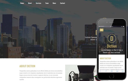 Diction a Corporate Business Flat Bootstrap Responsive Web Template