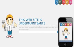 Launcher Under Construction Mobile Website Template
