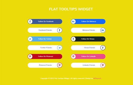 Flat Tool Tips Responsive Widget Template