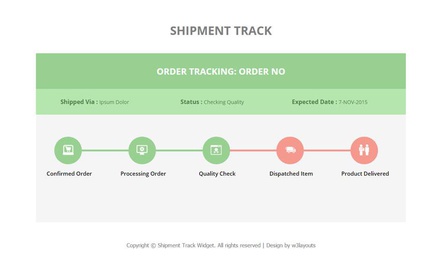 Shipment Track Responsive Widget Template