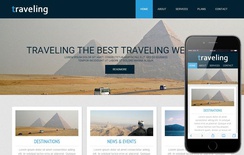 Traveling a travel guide Mobile Website Template
