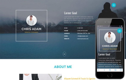 C Resume a Personal Category Bootstrap Responsive Web Template