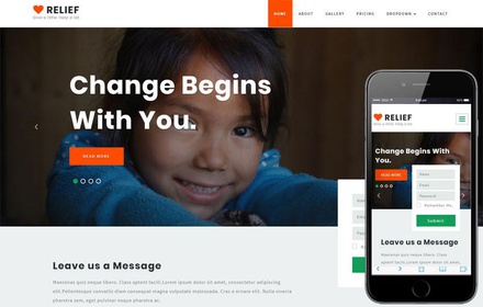 Relief Society and People Category Bootstrap Responsive Web Template