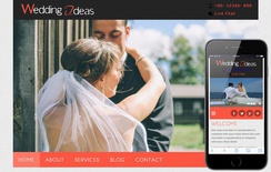 Wedding Ideas a wedding planner Mobile Website Template