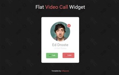 Flat Video Call Responsive Widget Template