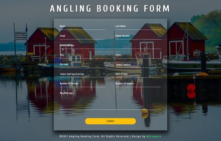 Angling Booking Form a Flat Responsive Widget Template