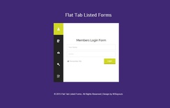 Flat Tabs Listed Forms Responsive Widget Template