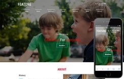 Feature an Education Category Bootstrap Responsive Web Template