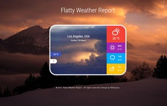 Flatty Weather Report Responsive Widget Template