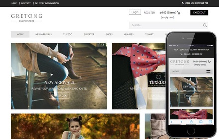 Gretong a Flat Ecommerce Bootstrap Responsive Web Template