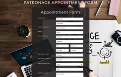 Patronage Appointment Form Responsive Widget Template