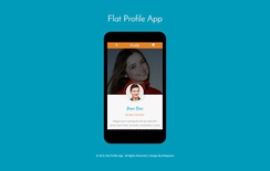 Flat Profile App A Mobile App Flat Bootstrap Responsive Web Template