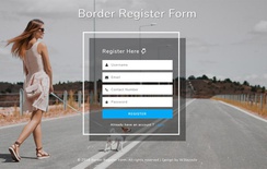 Border Register Form Flat Responsive Widget Template