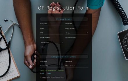 OP Registration Form Flat Responsive Widget Template