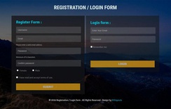 Registration or Login form Flat Responsive Widget Template
