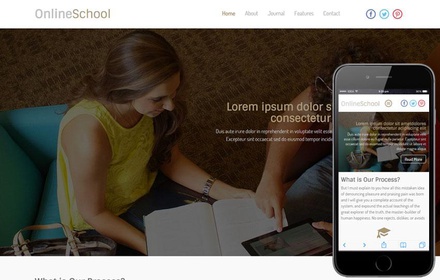 Online School a Educational Category Flat Responsive web template