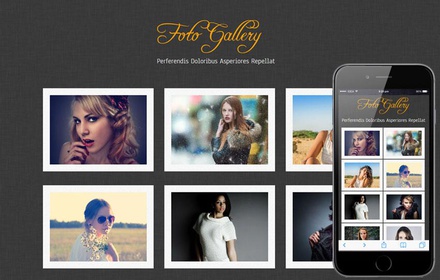 Foto Gallery website template and mobile webtemplate for free