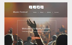 Music Festival a News Letter Responsive Web Template