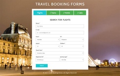 Travel Booking Forms a Flat Responsive Widget Template