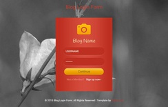 Flat Blog Login Form Widget Template