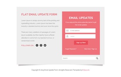 Flat Email Update Form Responsive Widget Template