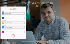 Effective Register Form Flat Responsive Widget Template