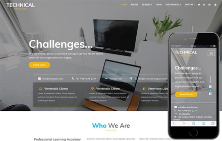 Technical Solutions a Corporate Category Bootstrap Responsive Web Template