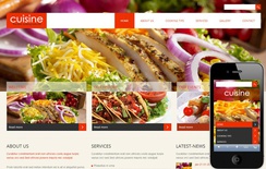 Cuisine a Hotel Mobile Website Template