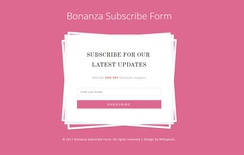 Bonanza Subscribe Form a Flat Responsive Widget Template