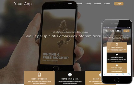 Your App a Mobile App based Flat Bootstrap Responsive Web Template
