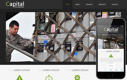 Capital a Industrial Mobile Website Template