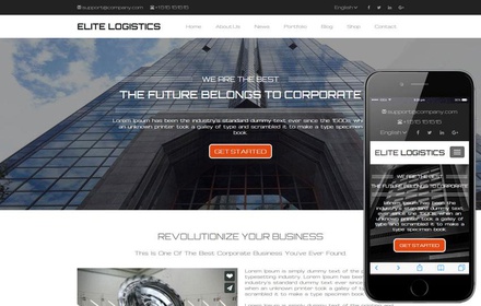 Elite Logistics a Corporate Category Responsive Web Template
