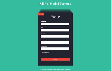 Slide Multi Forms Flat Responsive Widget Template