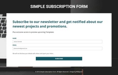Simple Subscription Form A Flat Responsive Widget Template