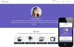 Portfolio personal web and Mobile Website Template