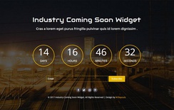 Industry Coming Soon Widget Flat Responsive Widget Template