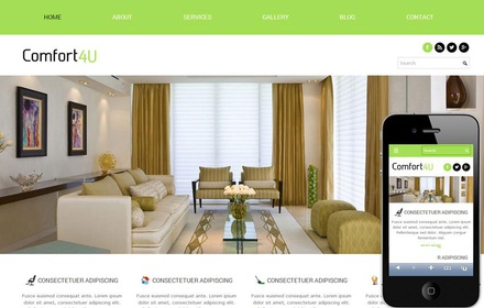 Comfort a interior architects Mobile Website Template