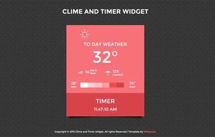 Clime and Timer Weather Responsive Widget Template
