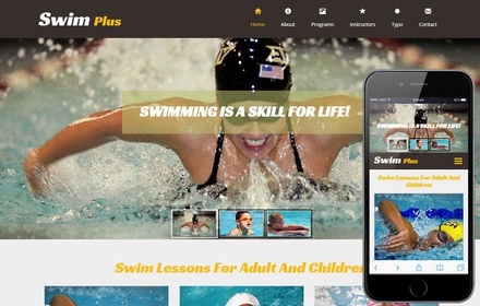 Swim Plus a Sports Category Flat Bootstrap Responsive Web Template