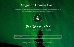 Magnetic Coming Soon Flat Responsive Widget