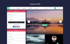 Classic UI Kit a Flat Bootstrap Responsive Web Template