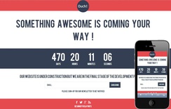 Ouch Under Construction Mobile Website Template