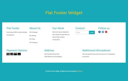 Flat Footer Widget Flat Responsive Widget Template