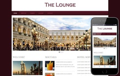 The Lounge Hotel webTemplate and Mobile webtemplate for free