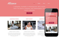 Alliance- a wedding planner Mobile Website Template
