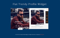 Flat Trendy Profile Widget A Flat Responsive Widget Template