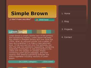 Simple Brown Free CSS Template