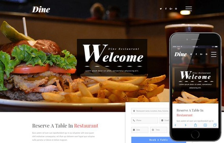 Dine a Restaurants Category Bootstrap Responsive Web Template